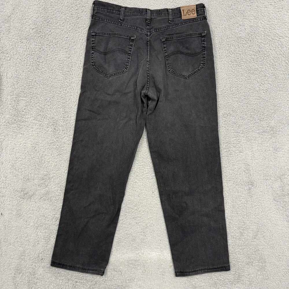 Lee Relaxed Fit Jeans‎ Mens 35x31 Gray Tapered Leg Stretch Denim Mid Rise Casual